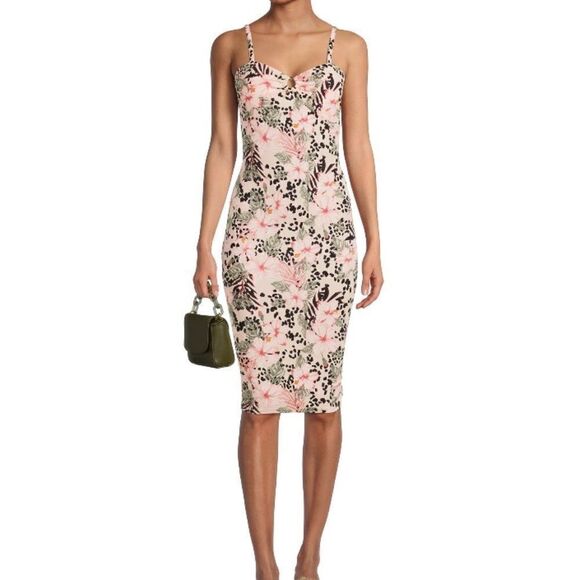 Floral printed Midi Dress - Picture 4 of 6